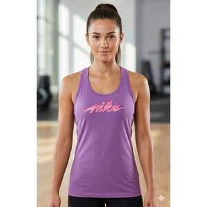 Nike Women’s M Slim Fit Purple Tank Top Athletic Running Training Sleeveless Tee